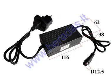 36V Lithium-ion battery charger. Suitable for charging the batteries of electric scooters, electric bicycles, and other electronic devices. (42V -1.5A)