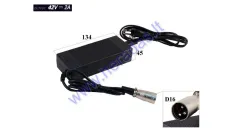 36V LITHIUM-ION BATTERY CHARGER. SUITABLE FOR ELECTRIC SKATEBOARD, ELECTRIC BICYCLE, for other electronic devices  (42V -2A)