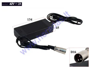 36V LITHIUM-ION BATTERY CHARGER. SUITABLE FOR ELECTRIC SKATEBOARD, ELECTRIC BICYCLE, for other electronic devices  (42V -2A)