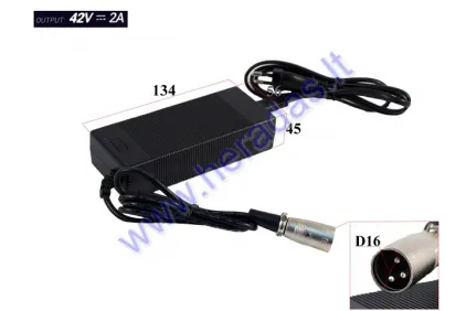36V LITHIUM-ION BATTERY CHARGER. SUITABLE FOR ELECTRIC SKATEBOARD, ELECTRIC BICYCLE, for other electronic devices  (42V -2A)