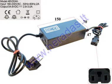 48V  2.8-3A Electric scooter, quad bike charger for lithium-ion batteries is suitable for AIRO