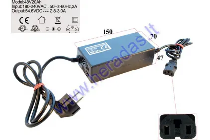 48V  2.8-3A Electric scooter, quad bike charger for lithium-ion batteries is suitable for AIRO