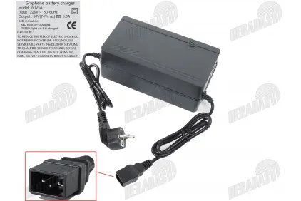 60V/20Ah 5.0A pakrovėjas elektrinio motorolerio PRAKTIK1 švino baterijoms . 60V/20Ah 5.0A pakrovėjas elektrinio motorolerio PRAKTIK1 švino baterijoms .
