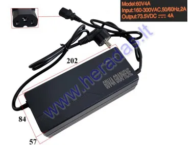 60V 4A 20AH-30AH ELEKTRINIO TRIRAČIO MOTOROLERIO PAKROVĖJAS ŠVINO BATERIJOMS MS03, MS04 ir kitiems el. motoroleriams, skuteriams krauti. Tinka grafeno bate