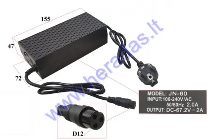 60V charger for electric kick scooter Ultron T10,T11,T108,T118,T128