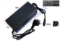 60V CHARGER FOR ELECTRIC SCOOTER ULTRON T10,T11,T108,T118,T128, X2, X3 SPEED 3A LITHIUM-ION, WITHOUT SCREW-IN OUTPUT 67.2V 3A