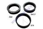 Adapters rubber for air filters 70/63.50/60mm