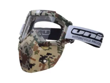 MOTORCYCLIST GOGGLES  FULL FACE UNIT 655 CAMO