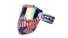 MOTORCYCLIST GOGGLES FULL FACE UNIT 655 FLAG
