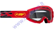 Akiniai motociklininko skaidrūs FMF VISION GOGGLE CORE, Flame