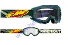 Akiniai motociklininko skaidrūs FMF VISION GOGGLE CORE, Flame