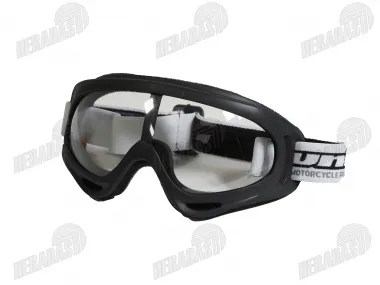 Akiniai motociklininko skaidrūs UNIT 13 juodi