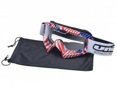 Motorcyclist goggles CLEAR LENS UNIT 18 FLAG
