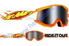 Motorcyclist googles  black lens FMF VISION GOGGLE CORE, Flame