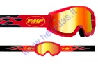 Motorcyclist googles  black lens FMF VISION GOGGLE CORE, Flame