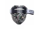 MOTORCYCLIST GOGGLES BLACK LENS  FULL FACE UNIT 655 CAMO
