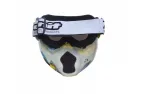 MOTORCYCLIST GOGGLES BLACK LENS FULL FACE UNIT 655 graphics