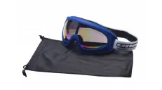 MOTORCYCLIST GOGGLES BLACK LENS UNIT 13 BLUE