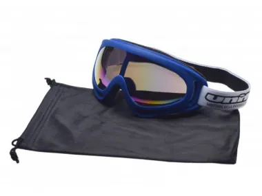 MOTORCYCLIST GOGGLES BLACK LENS UNIT 13 BLUE