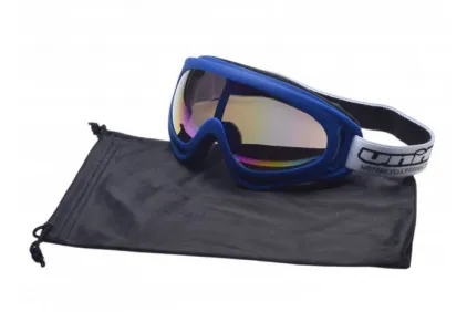 MOTORCYCLIST GOGGLES BLACK LENS UNIT 13 BLUE