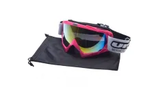 MOTORCYCLIST GOGGLES BLACK LENS UNIT 18 PINK