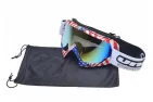 MOTORCYCLIST GOGGLES BLACK LENS UNIT 18 FLAG