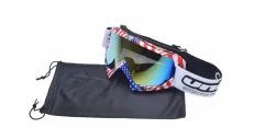 MOTORCYCLIST GOGGLES BLACK LENS UNIT 18 FLAG