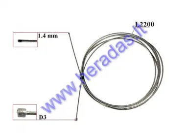 Akseleratoriaus trosas 1,4mm 220cm 1vnt