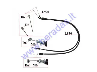 THROTTLE CABLE KTM SX-F 250 (05-15), SX-F 450 (07-15) 78102091100 Husaberg  HUSQVARNA