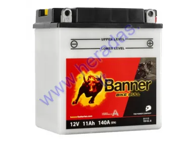 BATTERY 11Ah.140A 12V BIKE BULL BANNER YB10LB 135X90X145