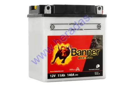 BATTERY 11Ah.140A 12V BIKE BULL BANNER YB10LB 135X90X145