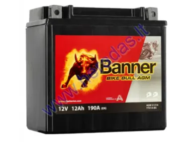 Battery 12Ah.180A 12V BANNER AGM YTX14-BS