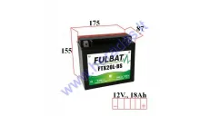 Battery 18AH 270A 12V FULBAT YTX20L-BS 175X87X155