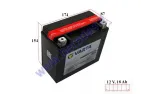 Motorcycle battery 18Ah 250A 12V YTX20L-4