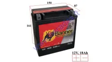 Battery 18Ah.220A 12V BANNER AGM YTX20CH-BS 150X87X161MM