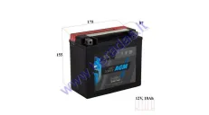 Battery 18AH.280A 12V Intact AGM YTX20L-BS 175X87X155