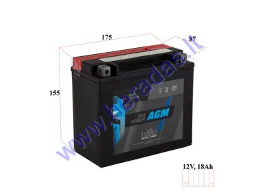 Battery 18AH.280A 12V Intact AGM YTX20L-BS 175X87X155