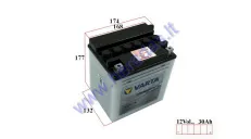 Akumuliatorius 30Ah motociklo 300A 12V YB30L-B