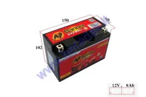 Battery 8Ah.112A 12V BANNER GEL GT9B-4