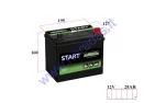Battery for lawn mowers, tractor with standard electrical equipment START GARDEN 12V 28AH 250A 196x128x184