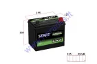 Akumuliatorius vejapjovės, žoliapjovės, traktoriuko START GARDEN 12V 28AH 250A 196x128x184 su standartine elektros įranga