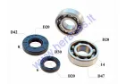 CRANKSHAFT SWING ARM OIL SEALS KIT SCOOTER Minarelli 2T 6204 2RS 2PCS SEALS 20x42x8 , 20x30x6