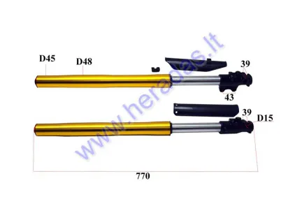 Shock absorber set for 250cc motorcycle suitable for SHINERAY models