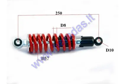 Shock absorber for 110-125 ATV quad bike L250 spring diameter 8