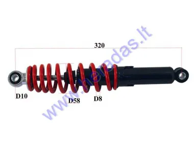 SHOCK ABSORBER FOR ATV QUAD BIKE 110-125 ATV L320 SPRING DIAMETER D8 FITS WARRIOR, FRONT