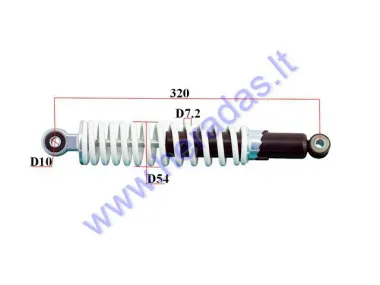 Amortizatorius 110-125 ATV keturračio motociklo L320 spyruoklė D8 tinka modeliui WARRIOR priekiniS