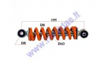 Shock absorber for 50cc motorcycle L195 spring diameter 8