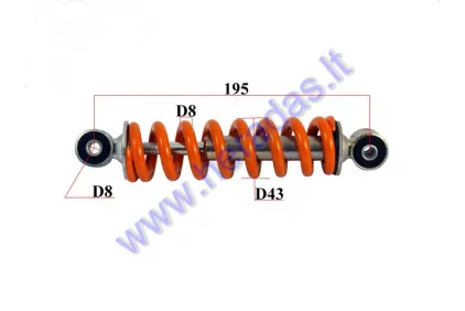Shock absorber for 50cc motorcycle L195 spring diameter 8