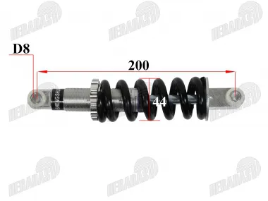 Amortizatorius 50cc motociklo L200 D8.9, keturračio, paspirtuko