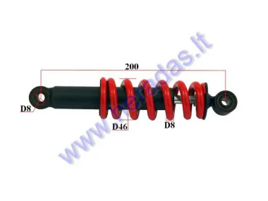 Shock absorber for ATV quad bike L200 spring diameter 8